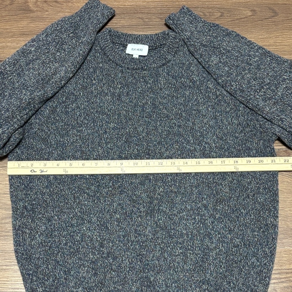 ELK HEAD Men’s 100% Merino Wool Sweater Size L, Premium Knitwear - Picture 6 of 7
